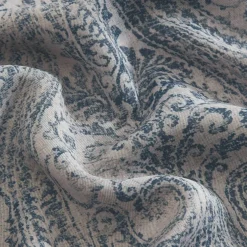 Threadmade Vittoria Paisley Printed Blackout Curtain Panel, Blue - 52