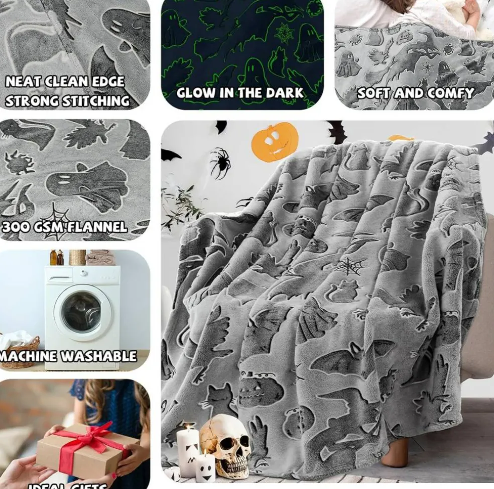 Throw Blanket Kids Soft Fleece Blankets(Witch)