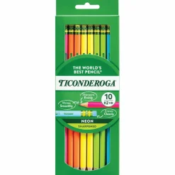 Ticonderoga® No.2 HB Neon Wood-Cased Pencil Set