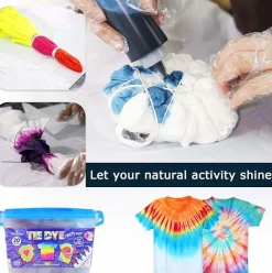 Tie Dye Kit 20 Colors Permanent Fabric Dye Art Set for Kids Adults for School, Homemade Party, Creative Groups Activities, DIY Gift