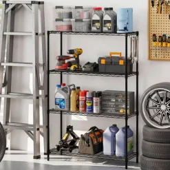 4-Tier Heavy Duty Metal Shelving Rack 1000 lbs Adjustable Storage Organizer