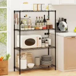 4-Tier Heavy Duty Metal Shelving Rack 1000 lbs Adjustable Storage Organizer