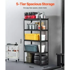5-Tier Metal Storage Shelves 2000 lbs Garage Utility Rack Adjustable Kitchen Warehouse