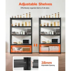 5-Tier Metal Storage Shelves 2000 lbs Garage Utility Rack Adjustable Kitchen Warehouse
