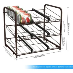 3-Tier Stackable Can Rack Organizer