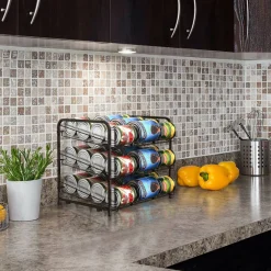 3-Tier Stackable Can Rack Organizer