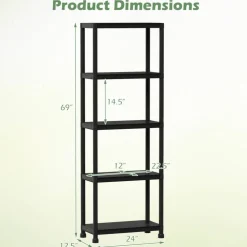 3 Tier Storage Shelving Unit Heavy Duty PP Utility Shelf Organizer for Garage Pantry Kitchen Laundry, 300 lbs Capacity