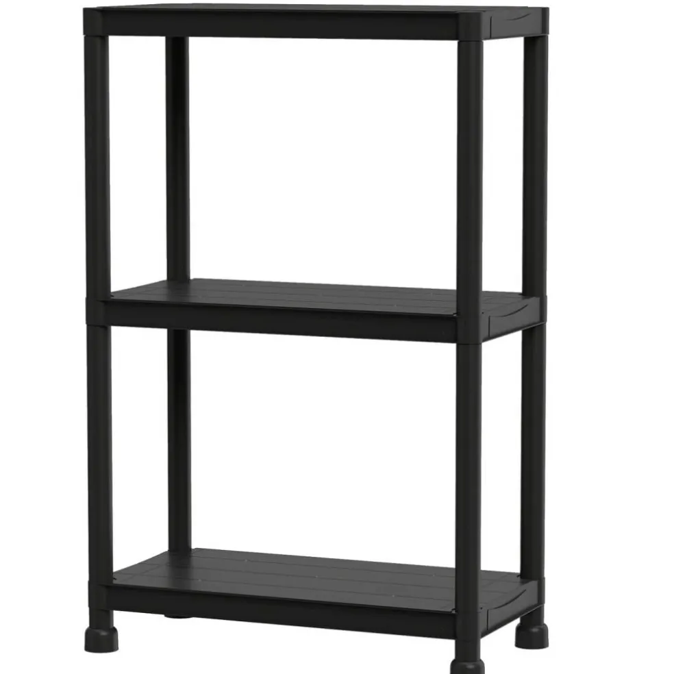 3 Tier Storage Shelving Unit Heavy Duty PP Utility Shelf Organizer for Garage Pantry Kitchen Laundry, 300 lbs Capacity