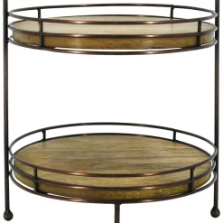 16.5" 2-Tier Wood & Metal Tray by Ashland®