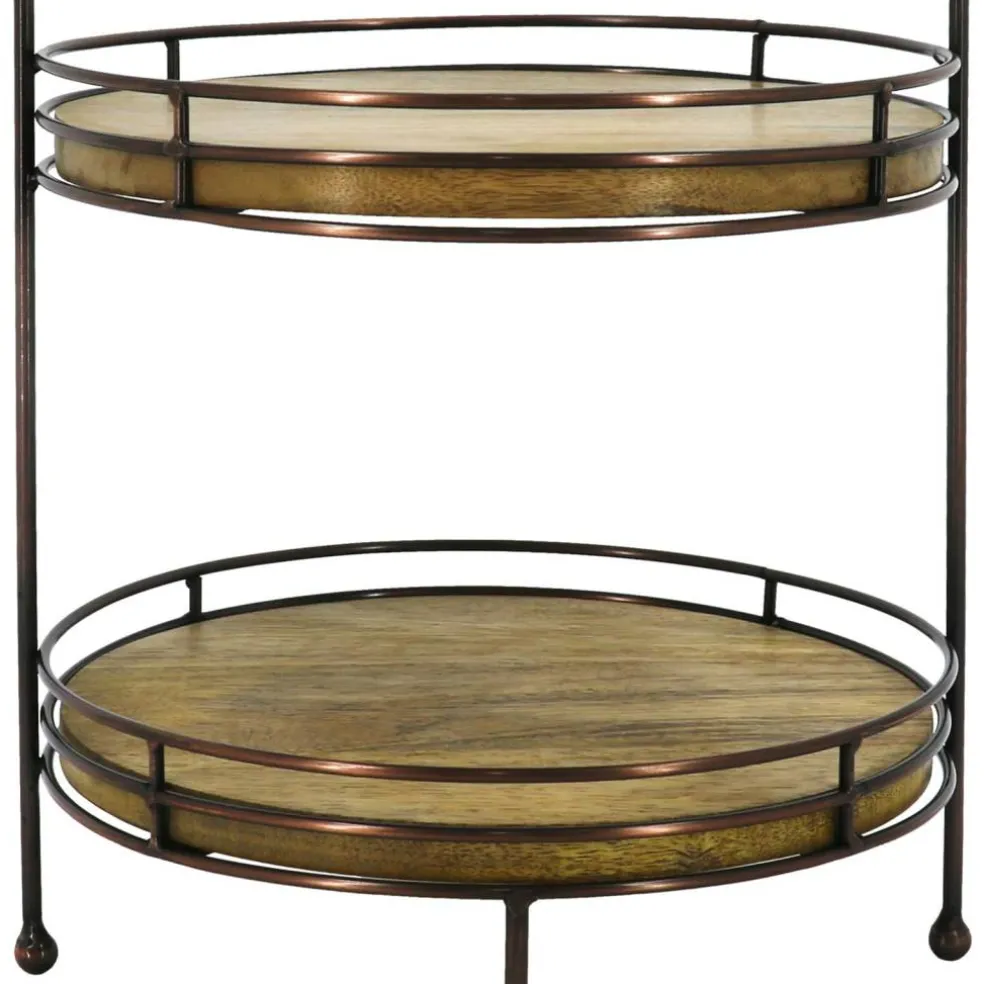 16.5" 2-Tier Wood & Metal Tray by Ashland®
