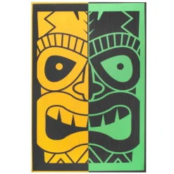 Tiki Mask Outdoor Canvas Art Print - 24