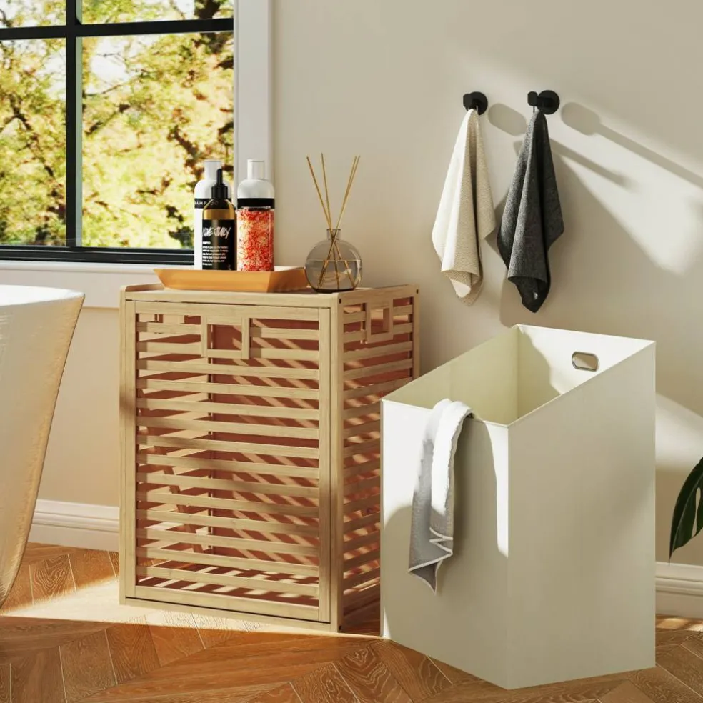 Tilt-out Laundry Hamper 18 Gal with Removable Bin and Side Handles