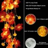 Timer - 2 Pack Fall Decor Fall Garland with Pumpkin Lights Battery Operated
