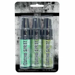 Tim HoltzĀ® DistressĀ® Spritz Green Pigment Spray Set