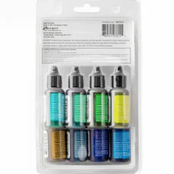 Tim Holtz® Greens & Blue 8 Color Alcohol Ink Set