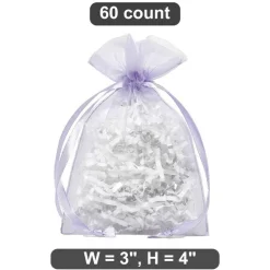 Tiny Organza Bags 3” x 4” for Delicate Wrapping