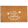 Tis the Season to be Grateful Plaid Doormat