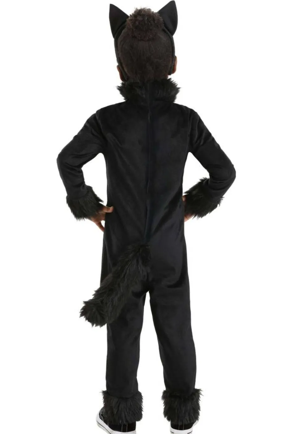 Toddler Girl's Big Tailed Black Cat Costume