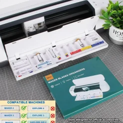 Tool Organizer for Cricut Maker 4 Maker3 and Maker, Blade Storage Accessories and Supplies for Cutting, Cutting Machine Accessories Organization and Storage, Knife Blade Housing Organizer