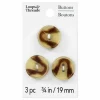 3/4" Tortoise Buttons, 3ct. by Loops & Threads®