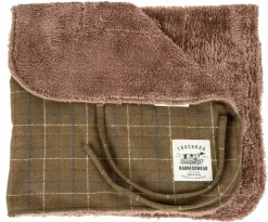 Touchdog 2-In-1 Windowpane Plaided Dog Jacket With Matching Reversible Dog Mat