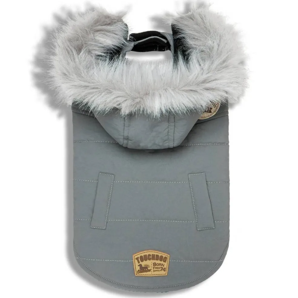 Touchdog - Large - Brown - Duck-Down Parka Dog Coat - 1 Piece