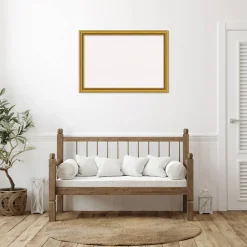 Townhouse Gold Wood Framed Corkboard, White Cork