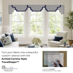 Traceable Designer Arched Cornice Style TraceShaper™ Kit, No-Sew Fabric Shaping Form