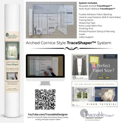 Traceable Designer Arched Cornice Style TraceShaper™ Kit, No-Sew Fabric Shaping Form