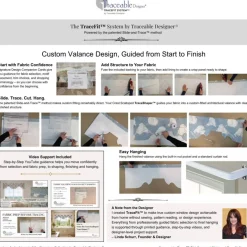 Traceable Designer® Crest Scalloped No-Sew DIY Window Valance Making Kit