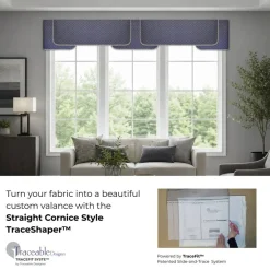Traceable Designer Straight Cornice Style TraceShaper™ Kit, No-Sew Fabric Shaping Form