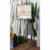 Traditional Black Iron Floor Easel, 46" x 21" x 22"
