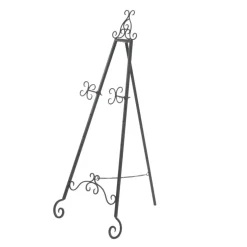 Traditional Black Iron Floor Easel, 46