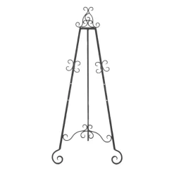 Traditional Black Iron Floor Easel, 46