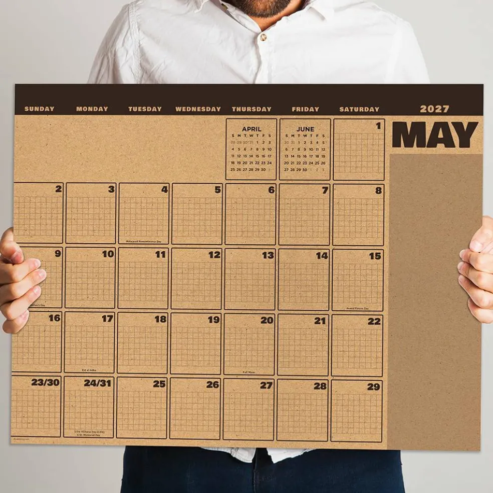 2027 Trail + Timber Large Desk Pad Monthly Blotter Calendar