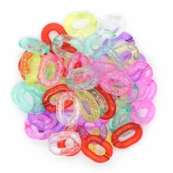 Transparent Glitter Plastic Chain Links by Creatology™