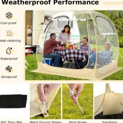 Transparent Pop-Up Bubble Tent Instant Setup Outdoor Camping Sports Shelter
