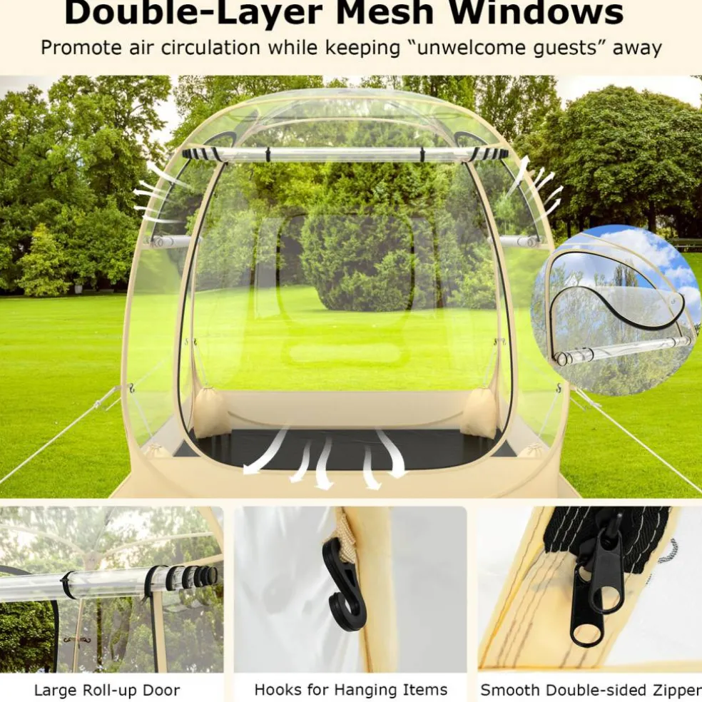 Transparent Pop-Up Bubble Tent Instant Setup Outdoor Camping Sports Shelter