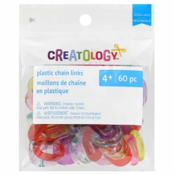 Transparent Rainbow Plastic Chain Links by Creatology™