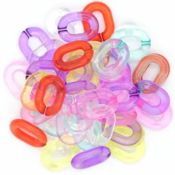 Transparent Rainbow Plastic Chain Links by Creatology™