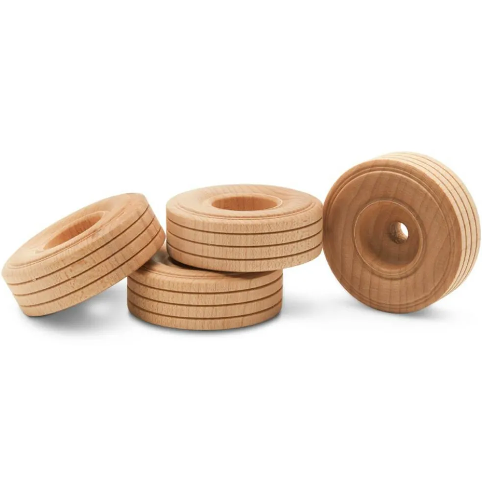 Treaded Wooden Wheels for Crafts, Multiple Sizes | Woodpeckers