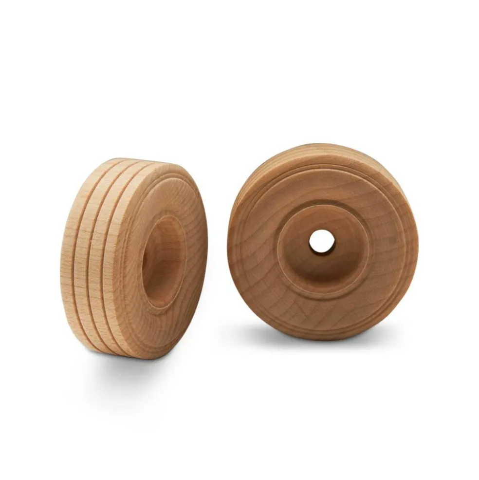 Treaded Wooden Wheels for Crafts, Multiple Sizes | Woodpeckers