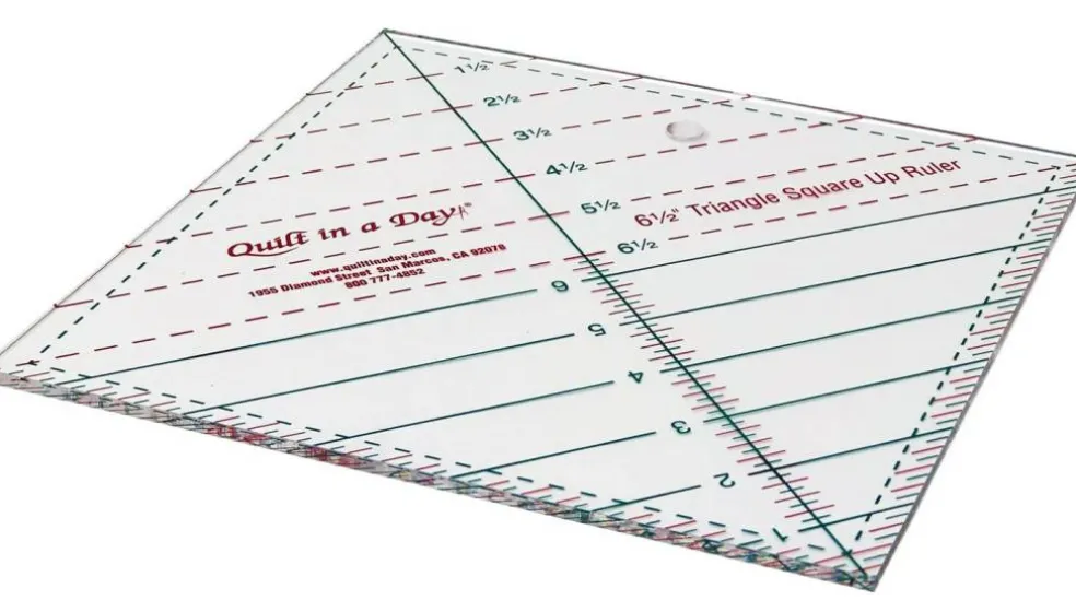 6 1/2 Triangle Square Up Ruler by Quilt in a Day
