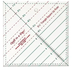 6 1/2 Triangle Square Up Ruler by Quilt in a Day