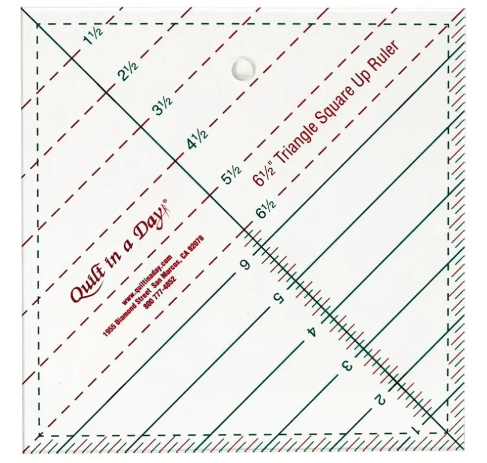 6 1/2 Triangle Square Up Ruler by Quilt in a Day