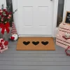 Trio Hearts Skinny Doormat