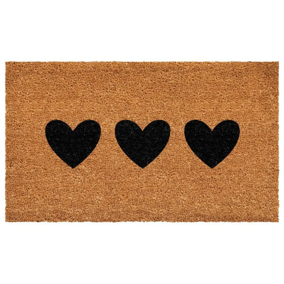 Trio Hearts Skinny Doormat
