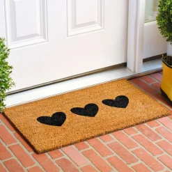 Trio Hearts Skinny Doormat