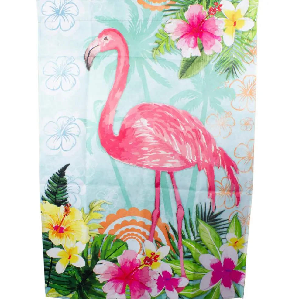 Tropical Flamingo Spring Outdoor House Flag