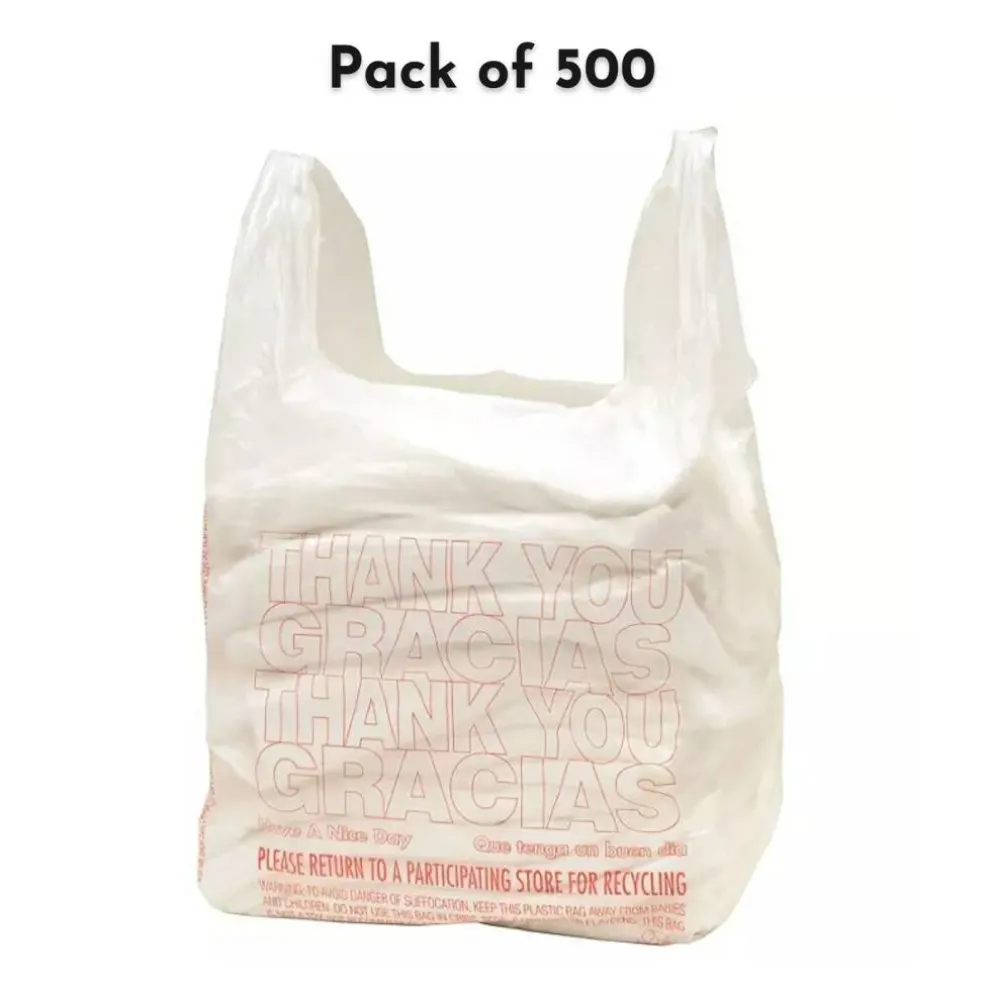 T-Shirt Carry-Out Bags, 11.5" x 6.5" x 22"